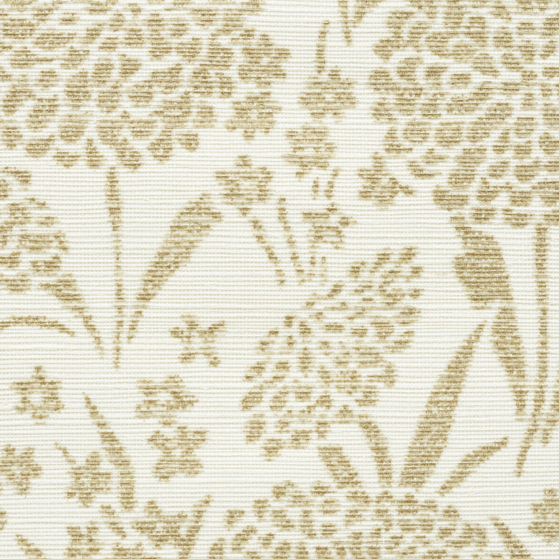 Chrysanthemum Sisal Wallpaper, Gold