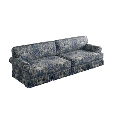 Luxuriously Comfortable 4-Seater Cloud Couch,Oxford Fabric Sofa With Elegant Rolled Arms & Pleated Skirt Design, 26.4" Extra Deep Seat Mid Century Sofa For Apartment,Office