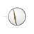 30" Modern Round Decorative Wall Mirror with Gold Accent