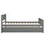Structure de lit plateforme robuste en bois robuste avec lit gigogne escamotable-622604838