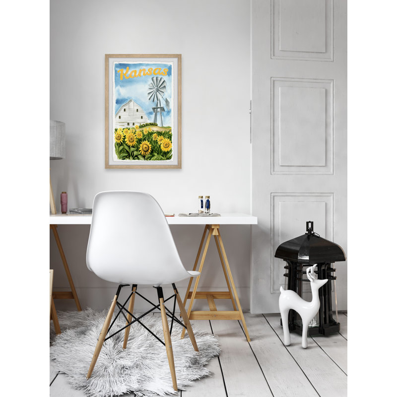 Kansas Barn par - peinture encadrée, H 36 po x l 24 po x 1,5 po