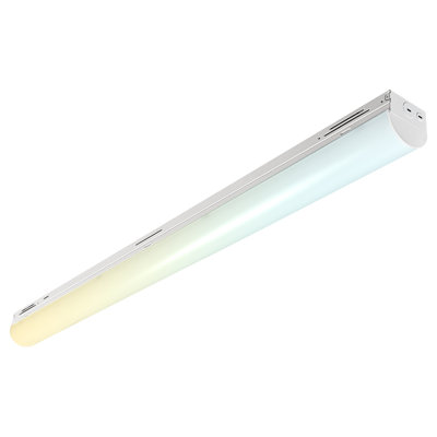Luminaire linéaire à DEL à haut rendement Luxiter 4FT, 5CCT 3000K-6500K, 21W-40W, 3200/4000/5100 / 6100LM, à intensité variable, homologué DLC, givré, paquet de 4