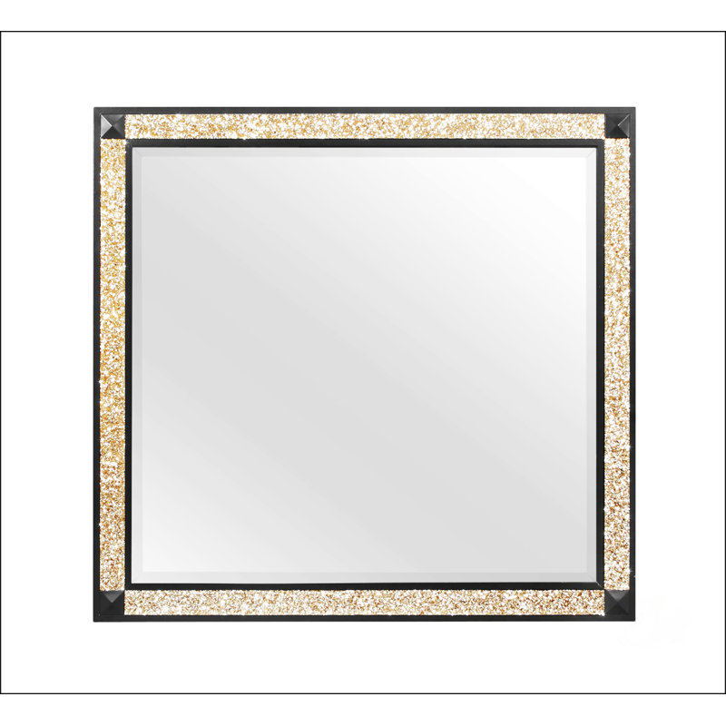 Miroir élégant avec détails scintillants, idéal pour ajouter du glamour à votre commode et rehausser l'esthétique de votre pièce.