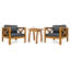 Ensemble de conversation 3 pièces pour patio-354155840