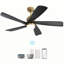 52 Inch Ceiling Fan With Dimmable LED Light 5 Solid Wood Blades Smart Remote Control Reversible DC Motor Ceiling Fan-110562174-110562175-122430241