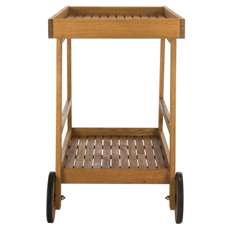 Terrace Solid Wood Bar Cart, Natural