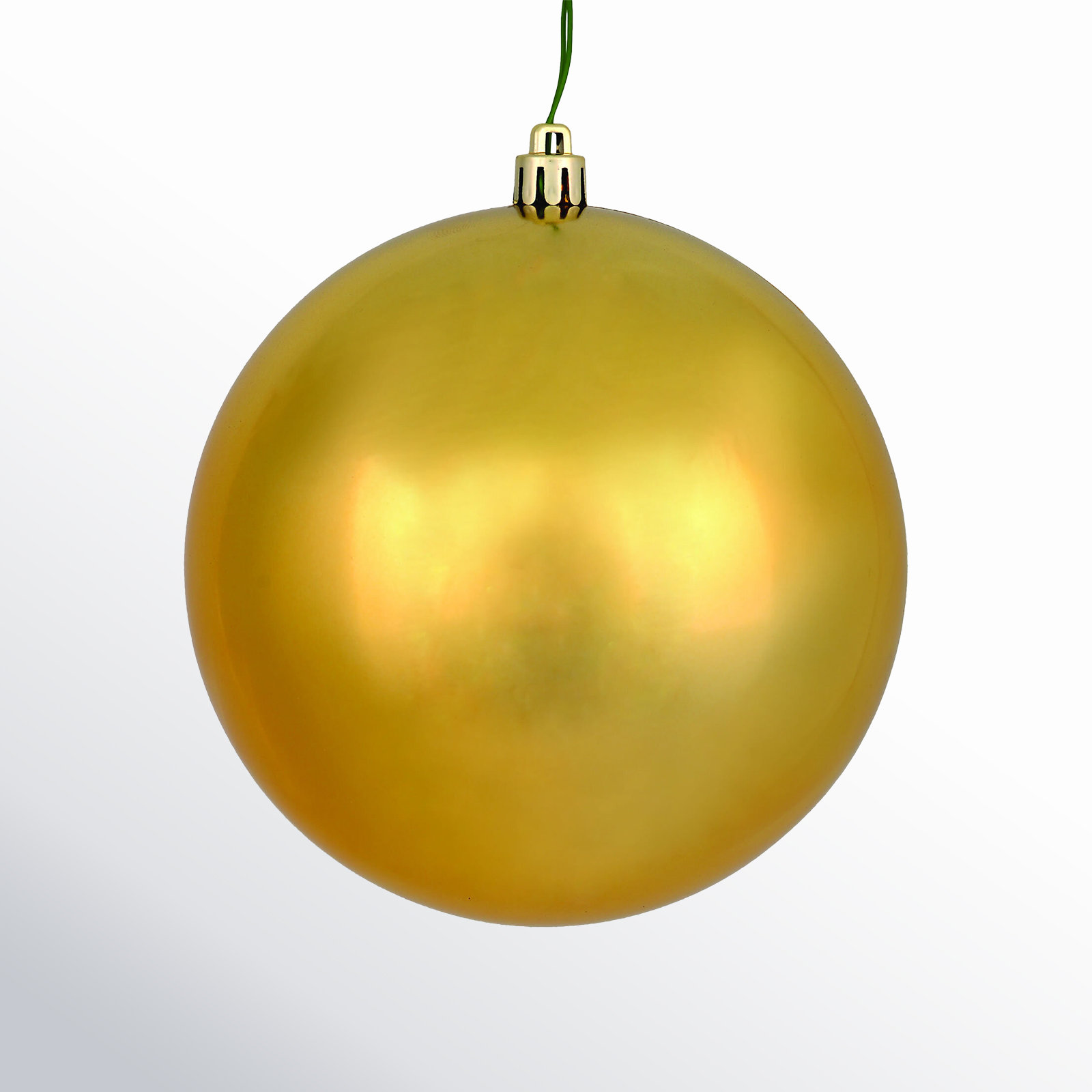 The Holiday Aisle® 12" Shatterproof Bauble, 3", Copper Gold