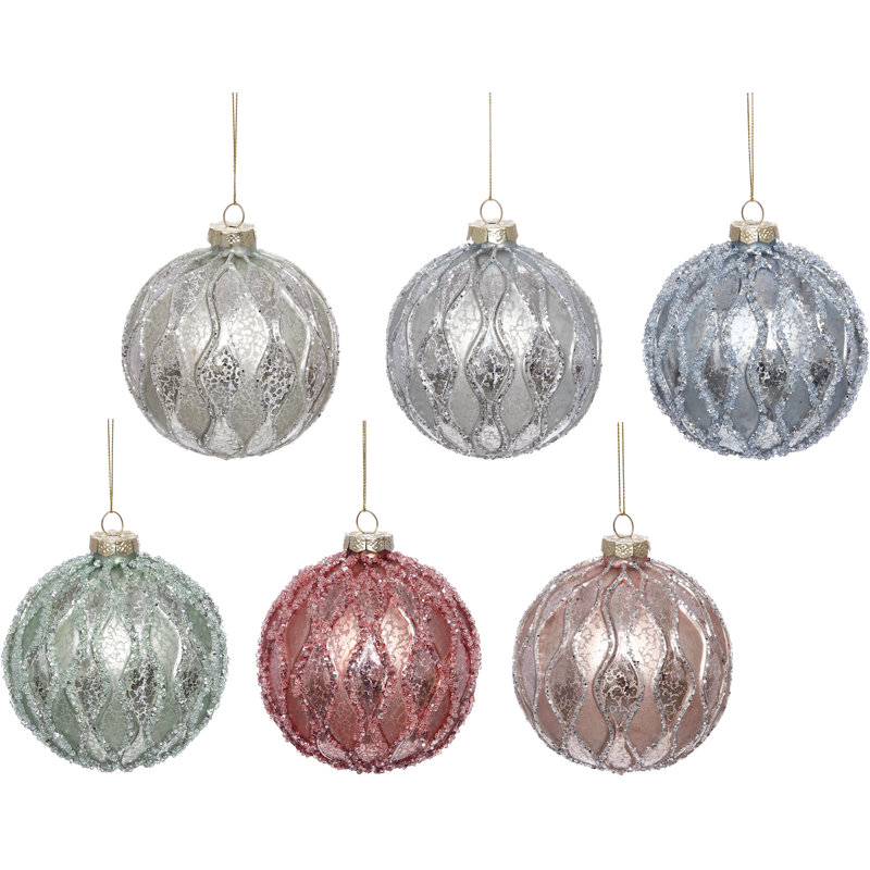 Harlequin Ball Ornament, Large - 4 Inches