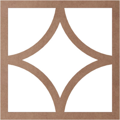 30"OD x 19 1/4"ID x 1/4"T Statesman Wood Fretwork Pierced Ceiling Medallion, Walnut