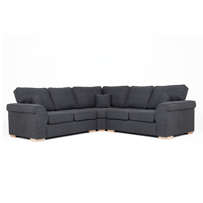 Picadilly Corner Sofa, Black, Symmetrical