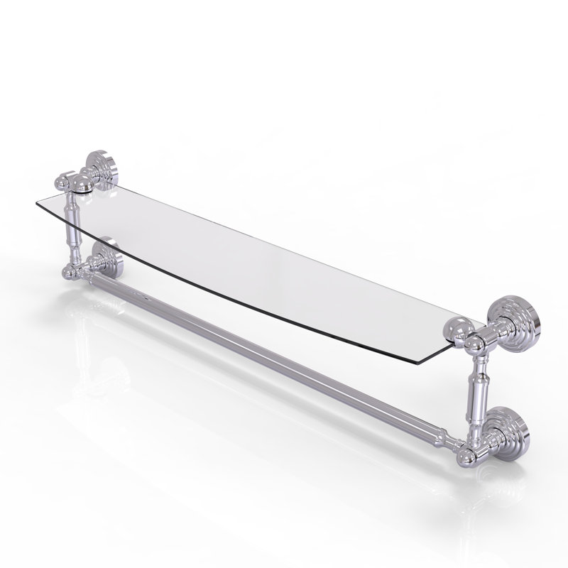 Tablette en métal avec barre à serviettes Beresford, H 5 po x l 25,7 po x P 6,1 po, Chrome poli