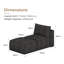 Canapé modulaire en chenille - Chaises d'appoint avec repose-pieds Chenille-907953011