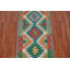 Tapis de couloir oriental géométrique en laine Kilim 3 x 13