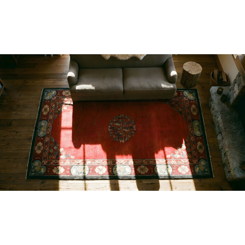 Antique Peking Hallway Runner Wool Red Rug