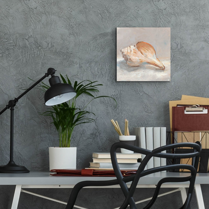 «Impressionist Shell Study III» par Ethan Harper, art mural en verre acrylique, H 12 po x l 12 po x P 0,12 po