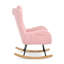 Fauteuil à bascule rembourré Teddy avec appui-tête réglable et poche de rangement