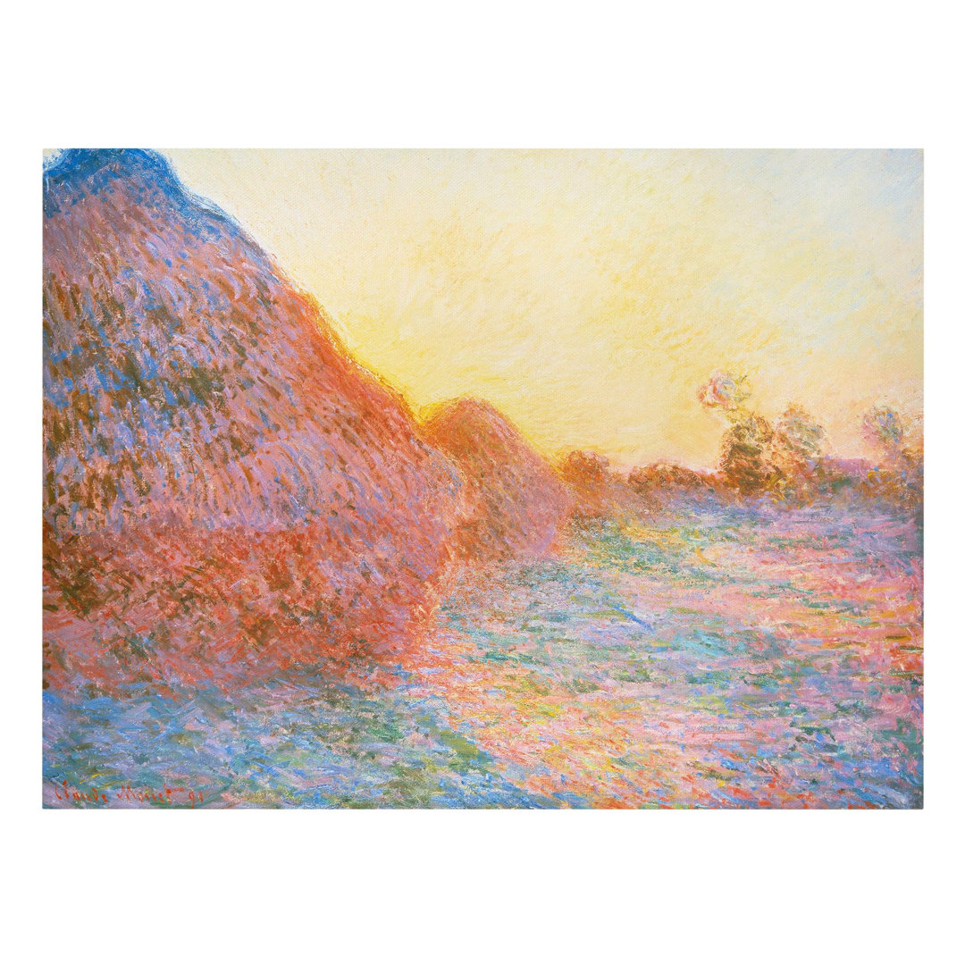 Leinwanddruck Stroh im Sonnenlicht von Claude monet