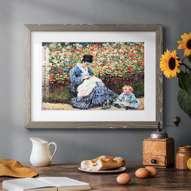 Madame Monet et son enfant par Monet, Gris, H 28 po x l 42 po x P 1,5 po