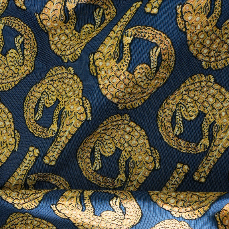 Croco Jacquard Fabric, Royal