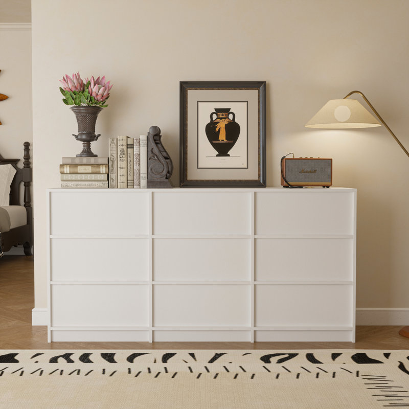 63 " W 9 - Drawer Dresser, White