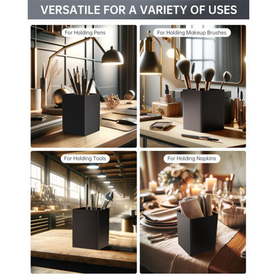 Black Kitchen Utensil Holder Elegant Silverware Holder Versatile Picnic Flatware Caddy