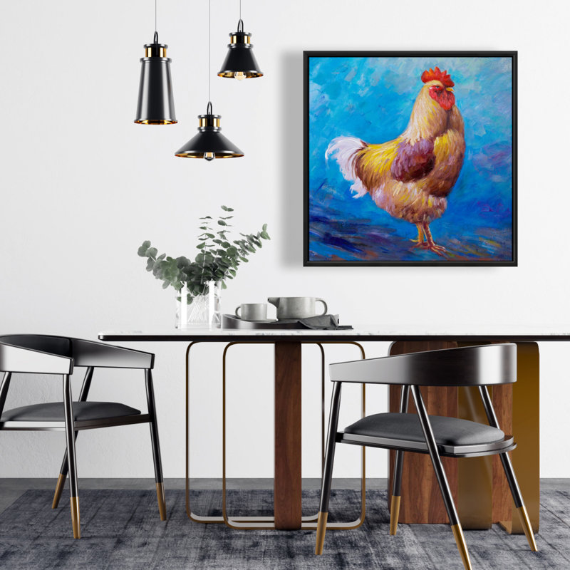 " Beautiful Rooster ", 24" H x 24" W