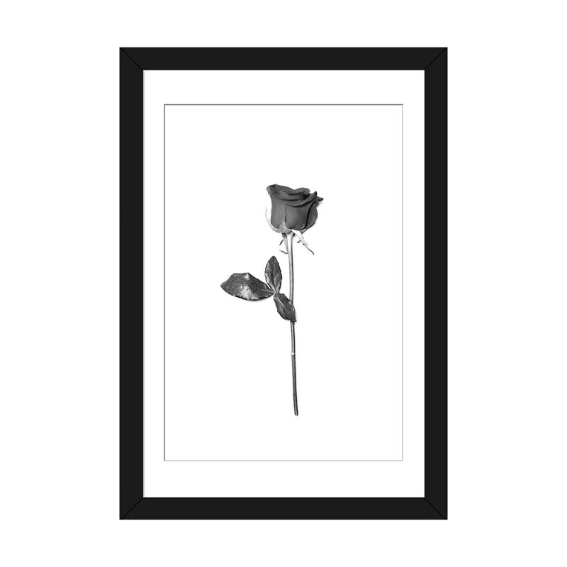 « simplicité », impression sur toile, H 24 po x l 16 po x P 1 po, Papier d'art encadré noir, Blanc