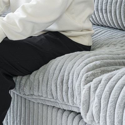 Canapé modulaire rembourré avec repose-pieds 12 pièces