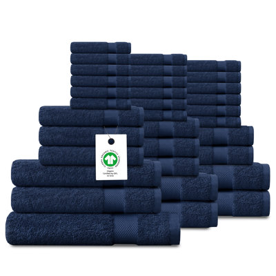 Ensemble de serviettes de bain 100% coton 100% coton luxueusement moelleux Certifié GOTS et OEKO-TEX