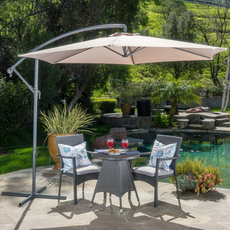 Parasol en porte-à-faux 10 pi Ausilia, Sable