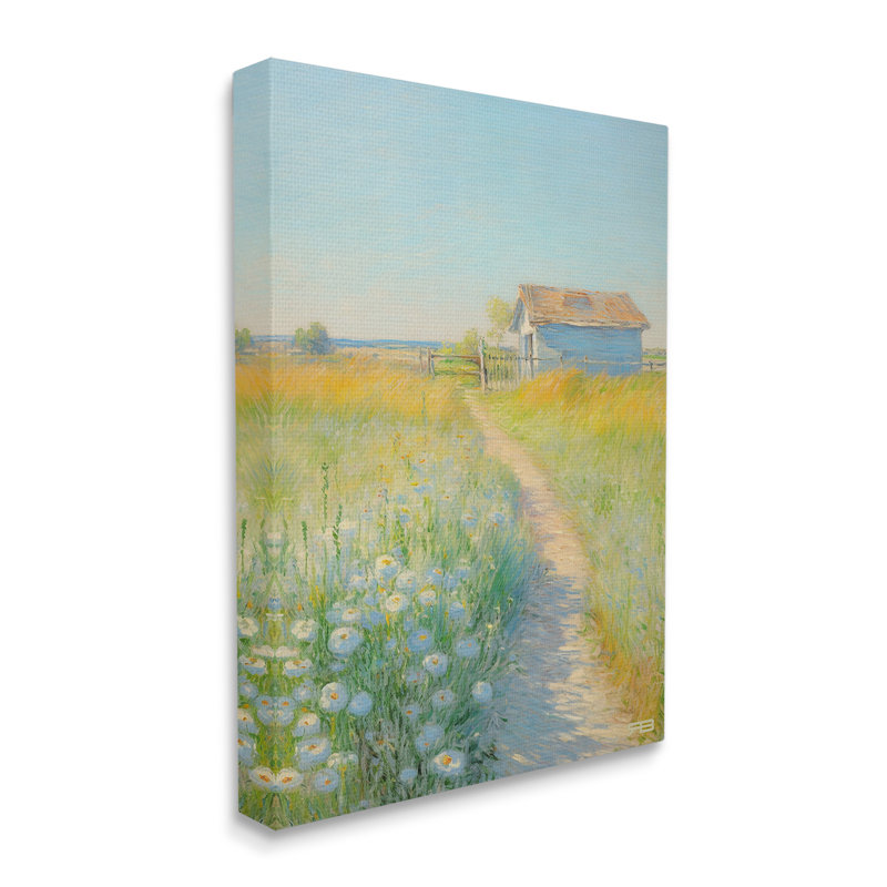 Art mural charmant sur un sentier de campagne charmante par RB, H 40 po x l 30 po x P 1,5 po