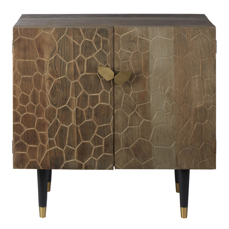 Malay 90 Wide Elm Solid Wood Sideboard
