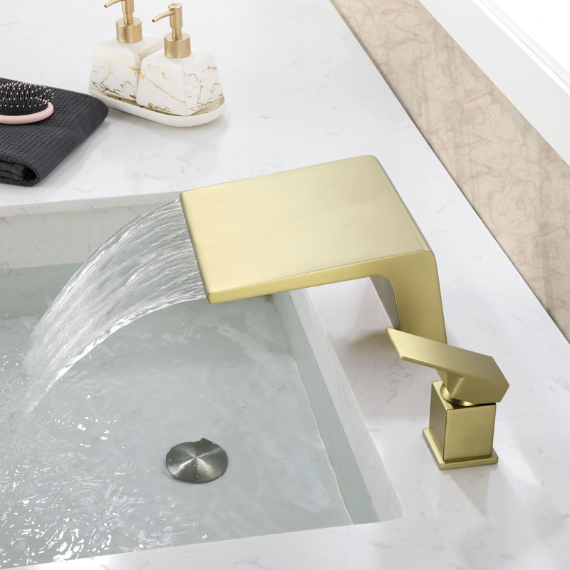 Bec de baignoire à fixation sur le comptoir, Or brossé