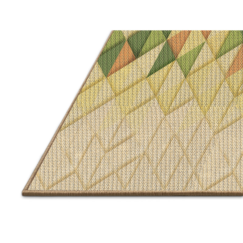 Geometric Indoor Rug, Rectangle 4' x 6'