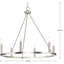 Lustre en roue de chariot à 6 lumières de style bougie Jonathaon-93445342