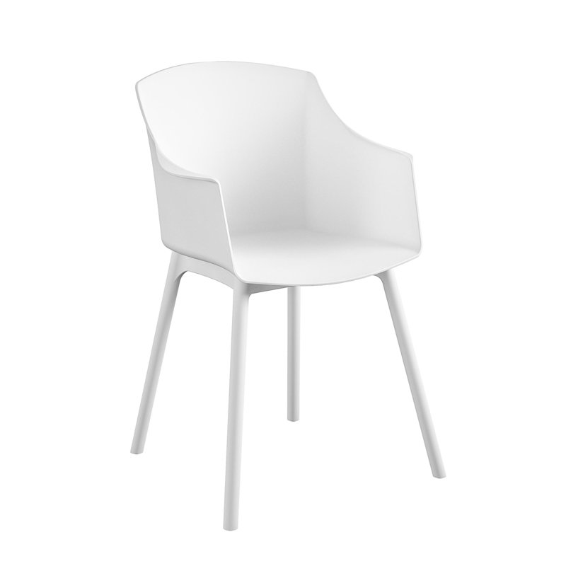Outdoor Patio Dining Armchair, White