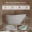 Baignoire de trempage autoportante blanche en acrylique 59 "x 29,5" avec trop-plein et bonde escamotable pour salle de bain Monblari-124541416-124541417