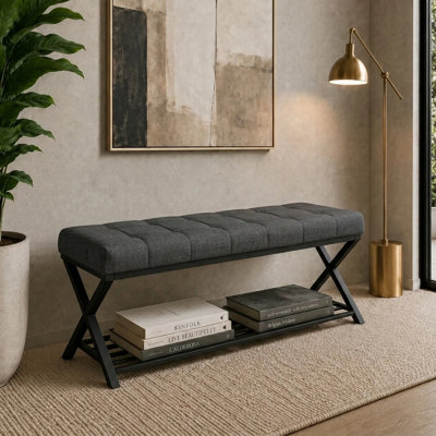 Banc rembourré avec rangement pour chaussures Richia