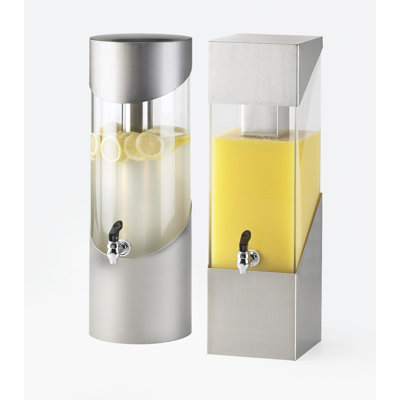 Distributeur de boissons rond 3 gallons en acier inoxydable avec chambre à glace