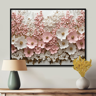 «Cream Morning Collage Of Dogwood Trees I», art mural encadré cornouiller
