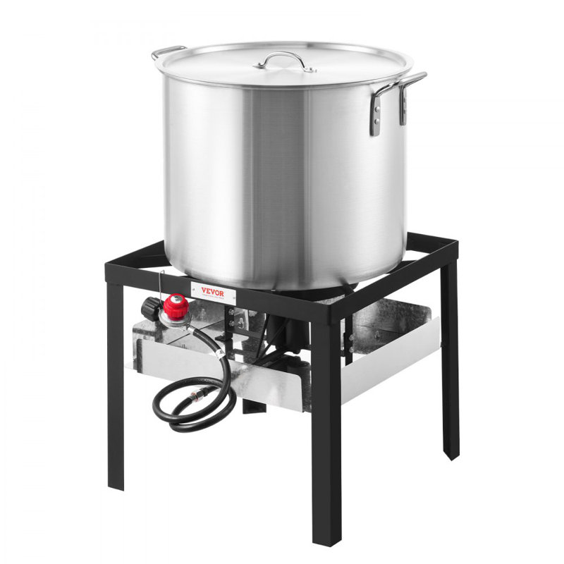 Seafood Boiling Kit with Strainer Outdoor Crab Crawfish Cooking Pot, 24''