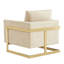 Fauteuil d'appoint rembourré en velours Lincoln-1368256394