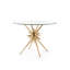 Atomic Round Glass Pedestal Dining Table