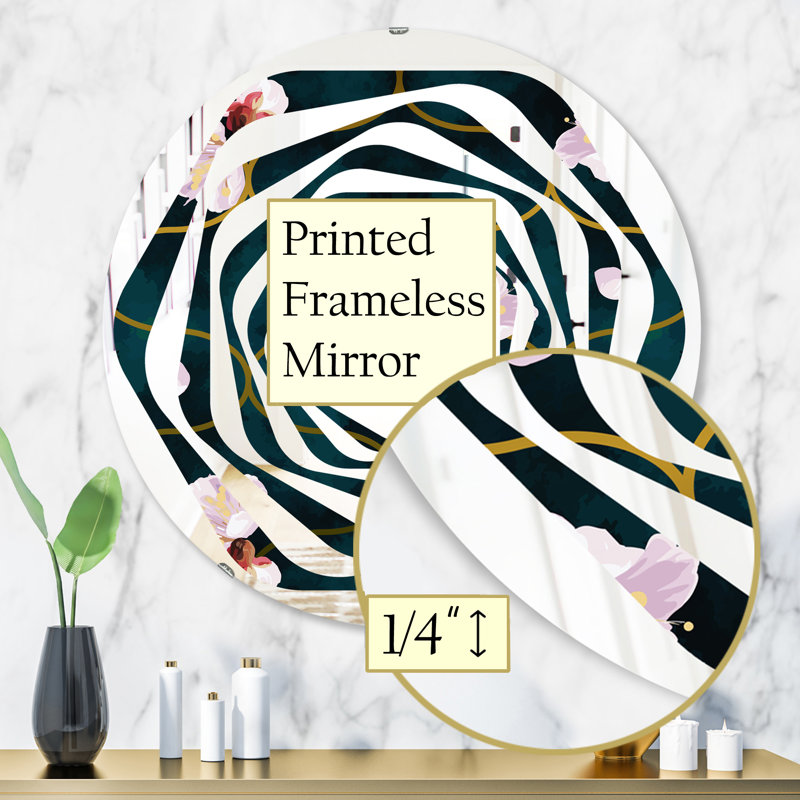 Miroir mural Whirl Flower II, H 31,5 po x l po