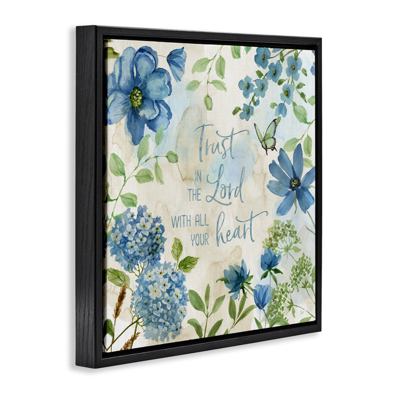 Art mural en toile Trust, Cadre flottant noir de jais, H 18 po x l 18 po