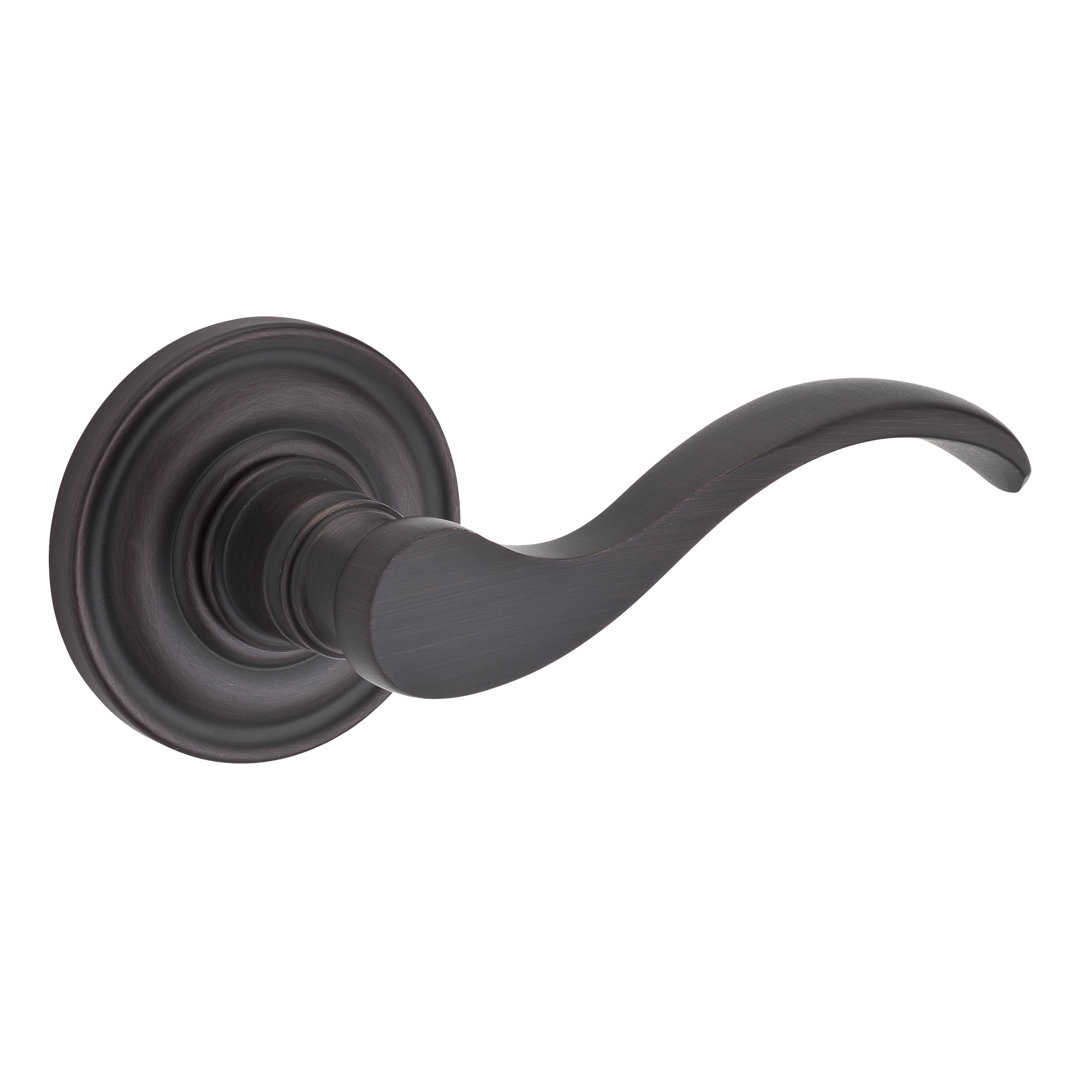 Curve Passage Door Lever with Round Rose Baldwin 