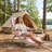 3 In 1 Foldable Portable Outdoor Beach Chair With Footrest And Adjustable Backrest For Beach Poolside Camping Relaxation Use-970161197