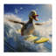 «Happy Surfing Duck», art mural sur toile par Jim Baldwin-893175980