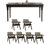 Retro Black Rectangular Solid    Wood Dining Set