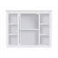 Meuble-lavabo avec armoire à pharmacie, armoire de rangement moderne avec 2 portes à fermeture douce et 4 tiroirs, meuble-lavabo simple-112897616